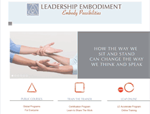 Tablet Screenshot of leadershipembodiment.com